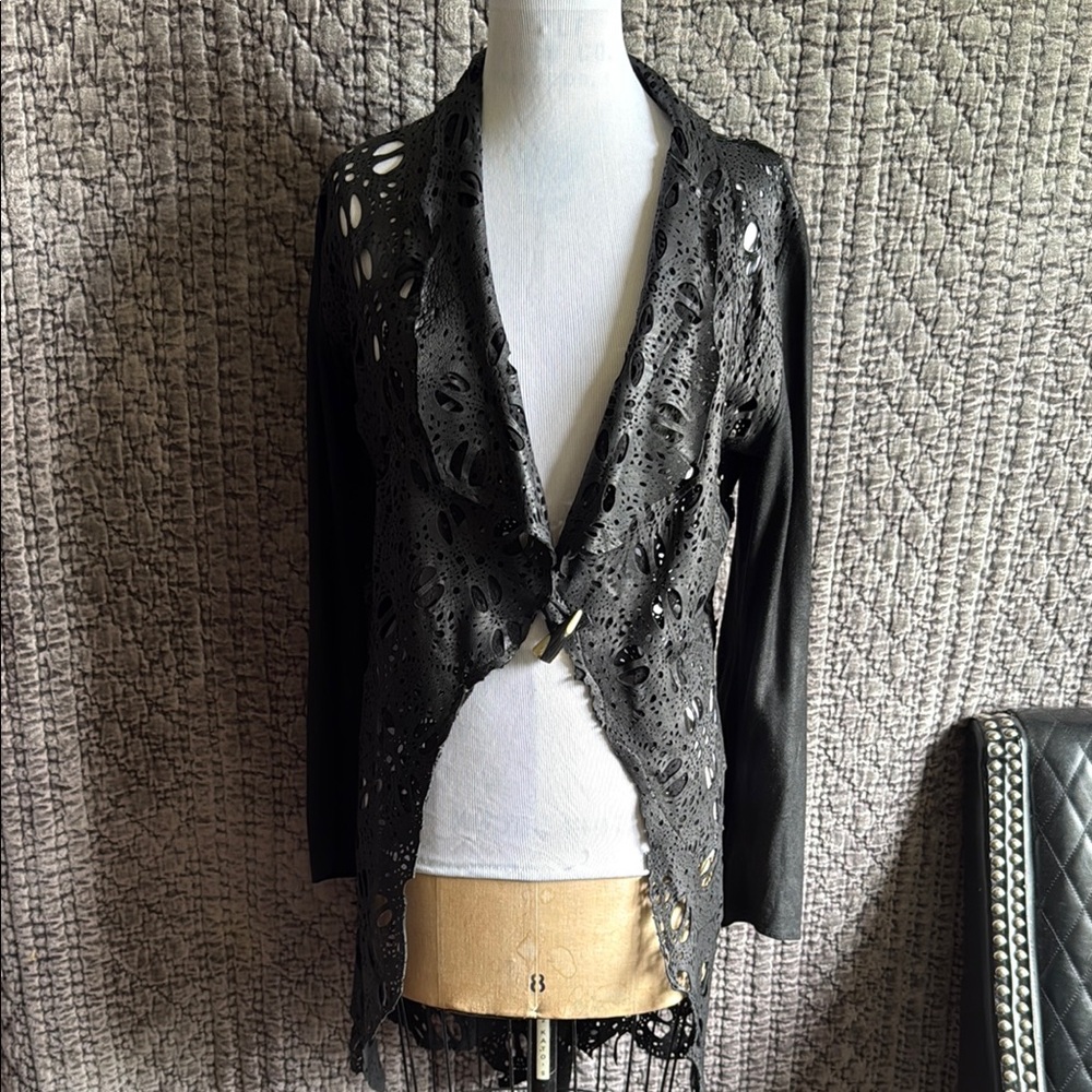 Black Structured Blazer with Lapels